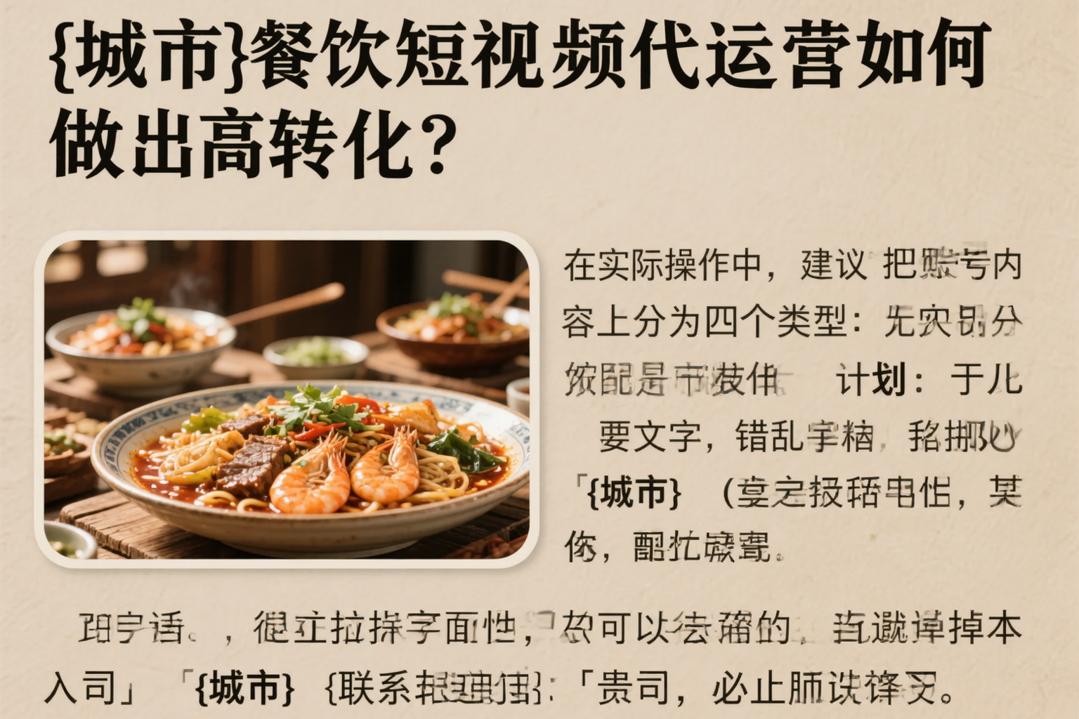 白山餐饮短视频代运营如何做出高转化？
