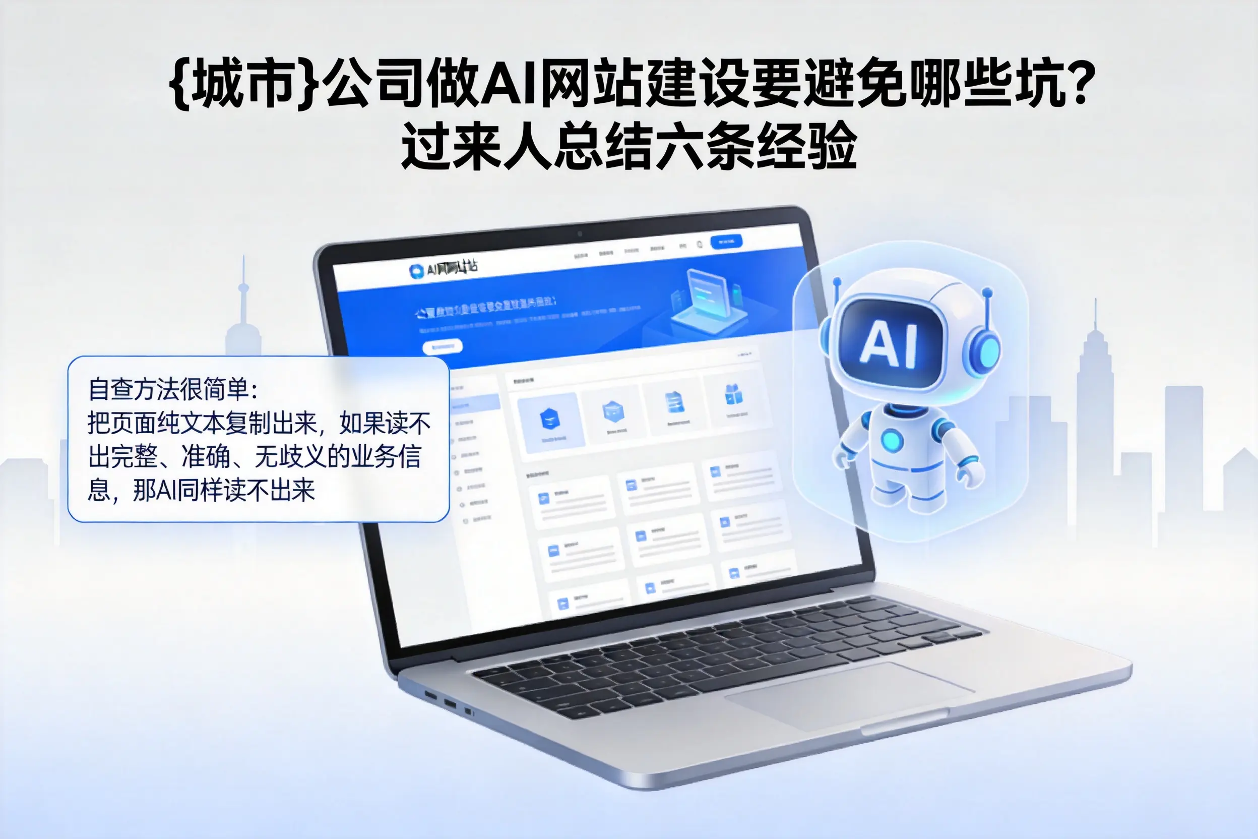 白山公司做AI网站建设要避免哪些坑?过来人总结六条经验