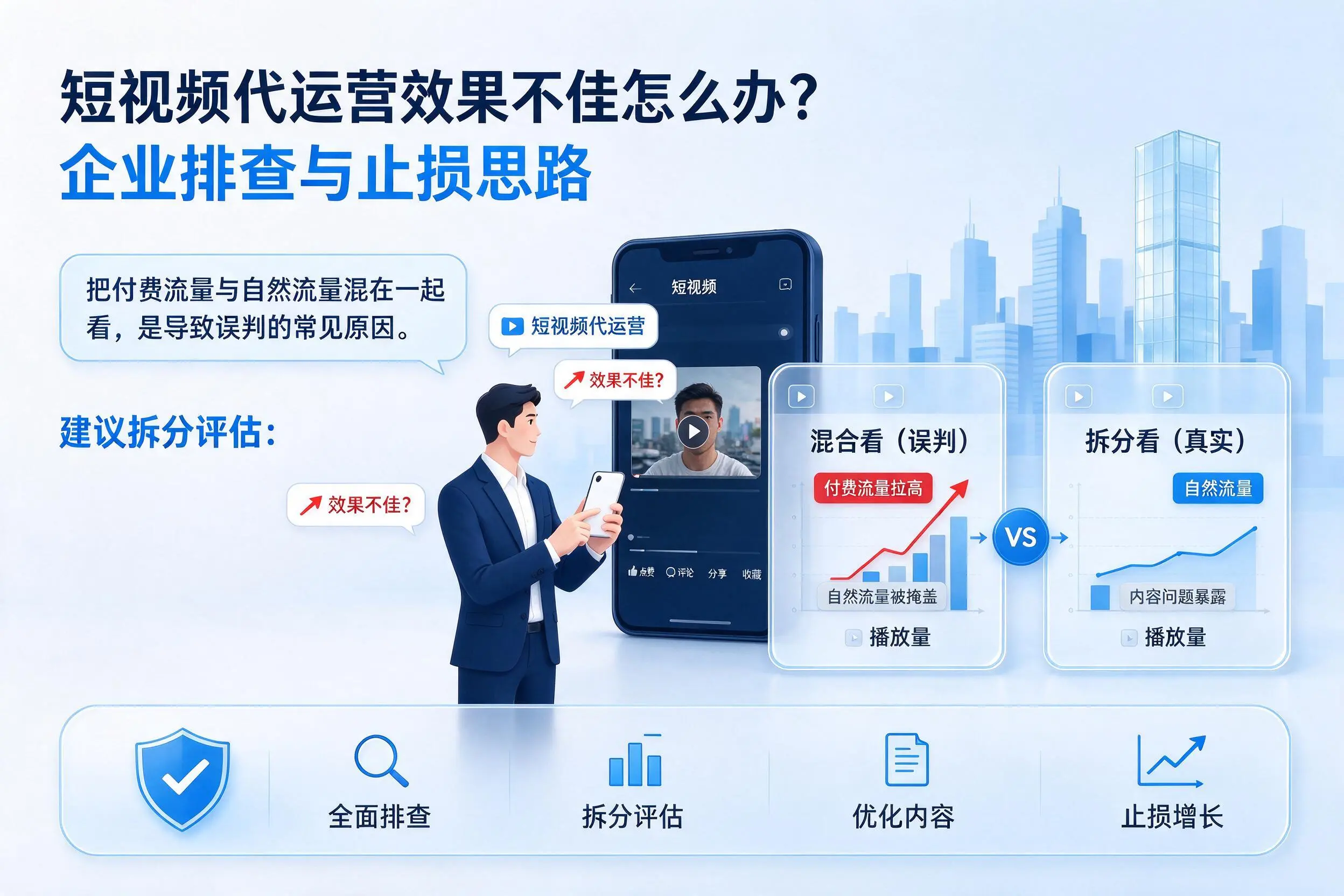 短视频代运营效果不佳怎么办?白山企业排查与止损思路