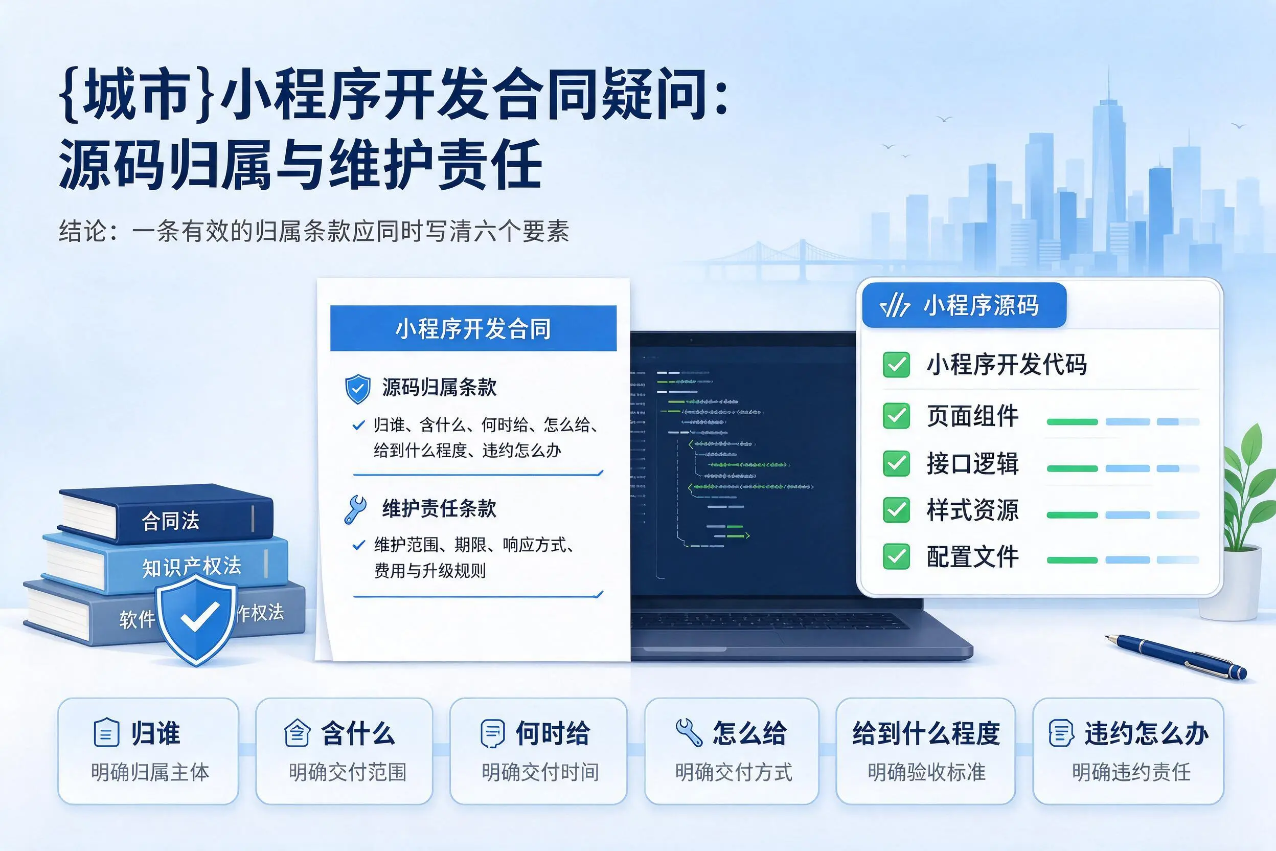 白山小程序开发合同疑问：源码归属与维护责任