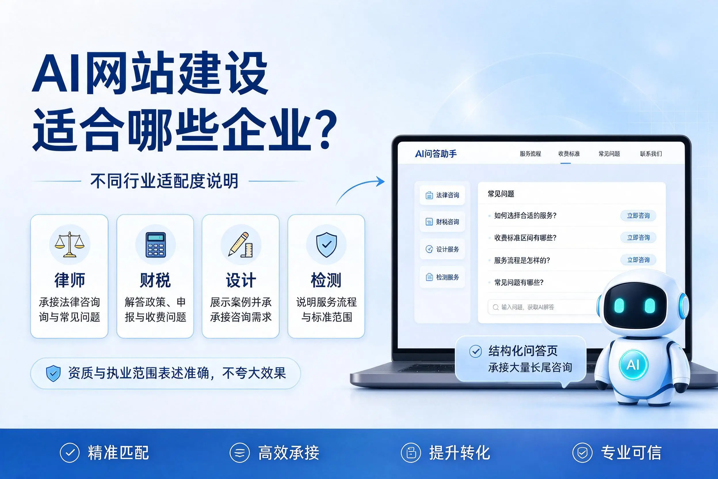 AI网站建设适合哪些企业?白山不同行业适配度说明