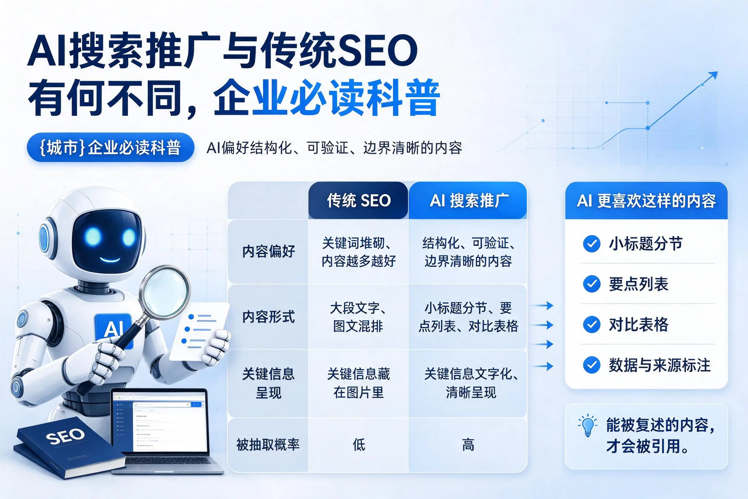AI搜索推广与传统SEO有何不同，白山企业必读科普